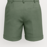 Heren shorts met plooien en zakken – groen en veelzijdig