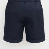 Heren shorts met plooien en zakken – Marineblauw en veelzijdig