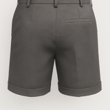 Heren shorts met plooien en zakken – leisteenkleurig en veelzijdig