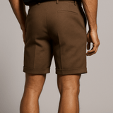 Heren shorts met plooien en zakken – Taupe en veelzijdig