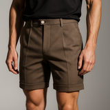 Heren shorts met plooien en zakken – Taupe en veelzijdig