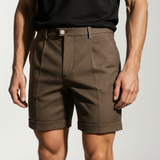 Heren shorts met plooien en zakken – Taupe en veelzijdig