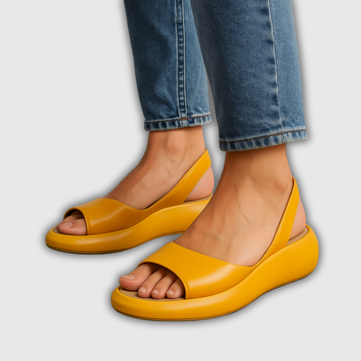 Marcela | Slingback sleehak sandaal met comfortabele plateauzool