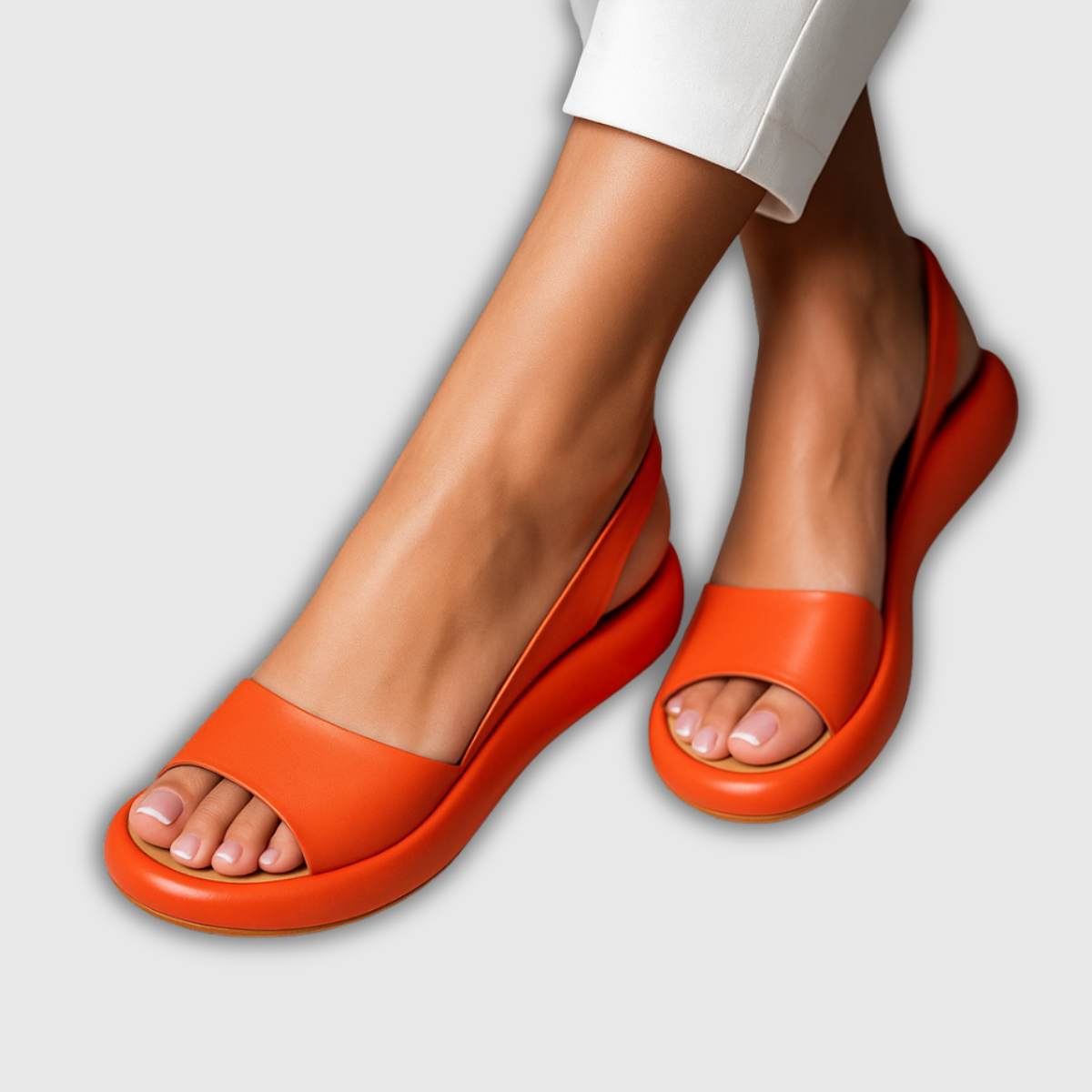 Marcela | Slingback sleehak sandaal met comfortabele plateauzool