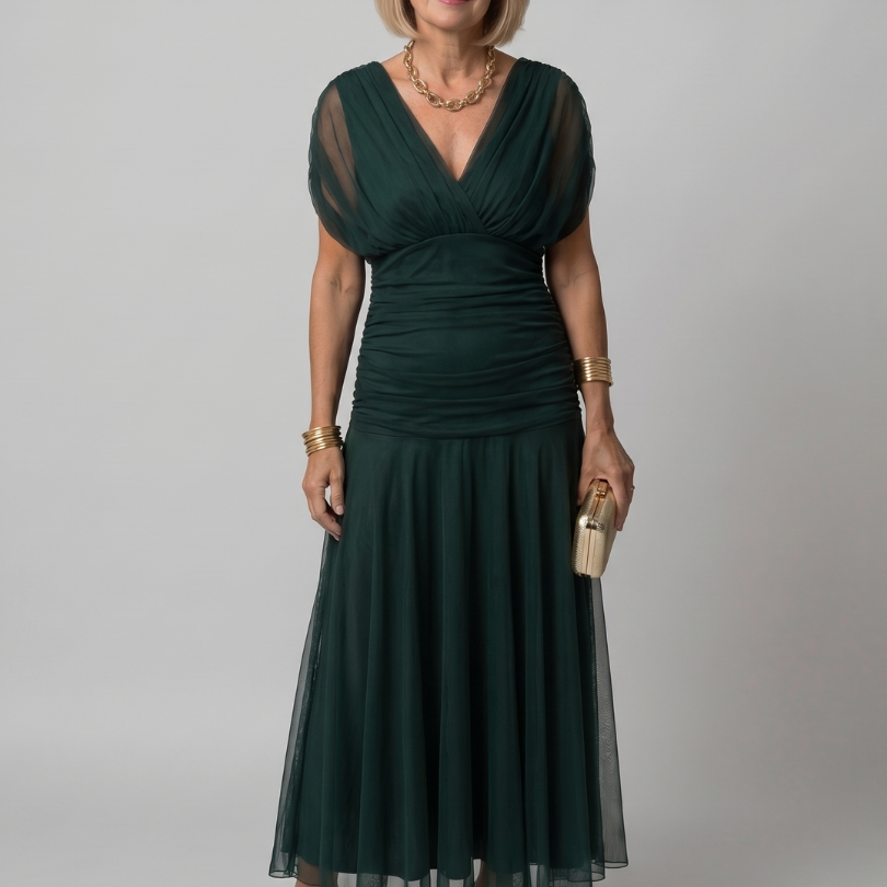 Calen | Off-Shoulder Midi-Jurk