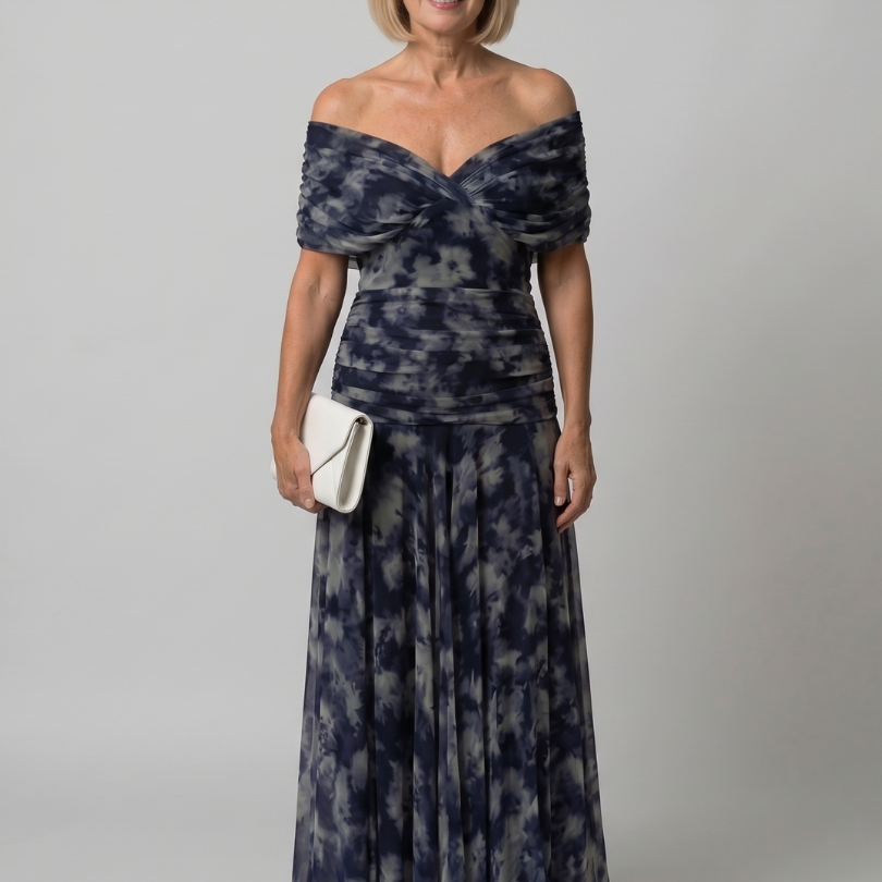 Calen | Off-Shoulder Midi-Jurk