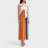 Zomer - Stylish Colorblock-jurk met trendy franjes