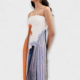 Zomer - Stylish Colorblock-jurk met trendy franjes