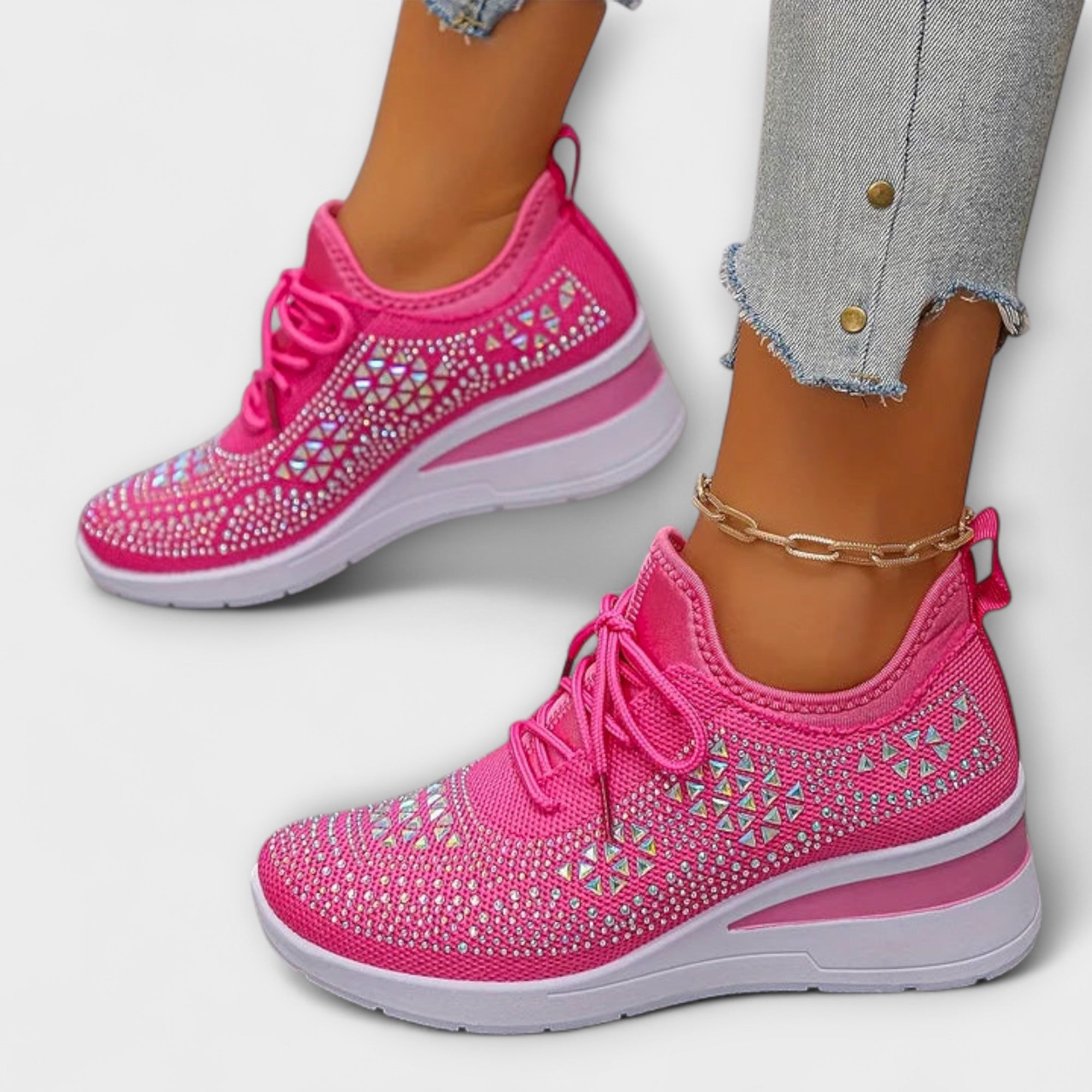 Giselle – Schitterende Orthopedische Sneakers met Strass