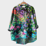 Magdalena - Handgemaakte Damesblouse met Bloemendessin