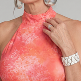 Coraline | Haltermaxi-jurk met printpatroon