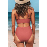 Jodi | Hoge Taille Bikini met Speelse V-hals