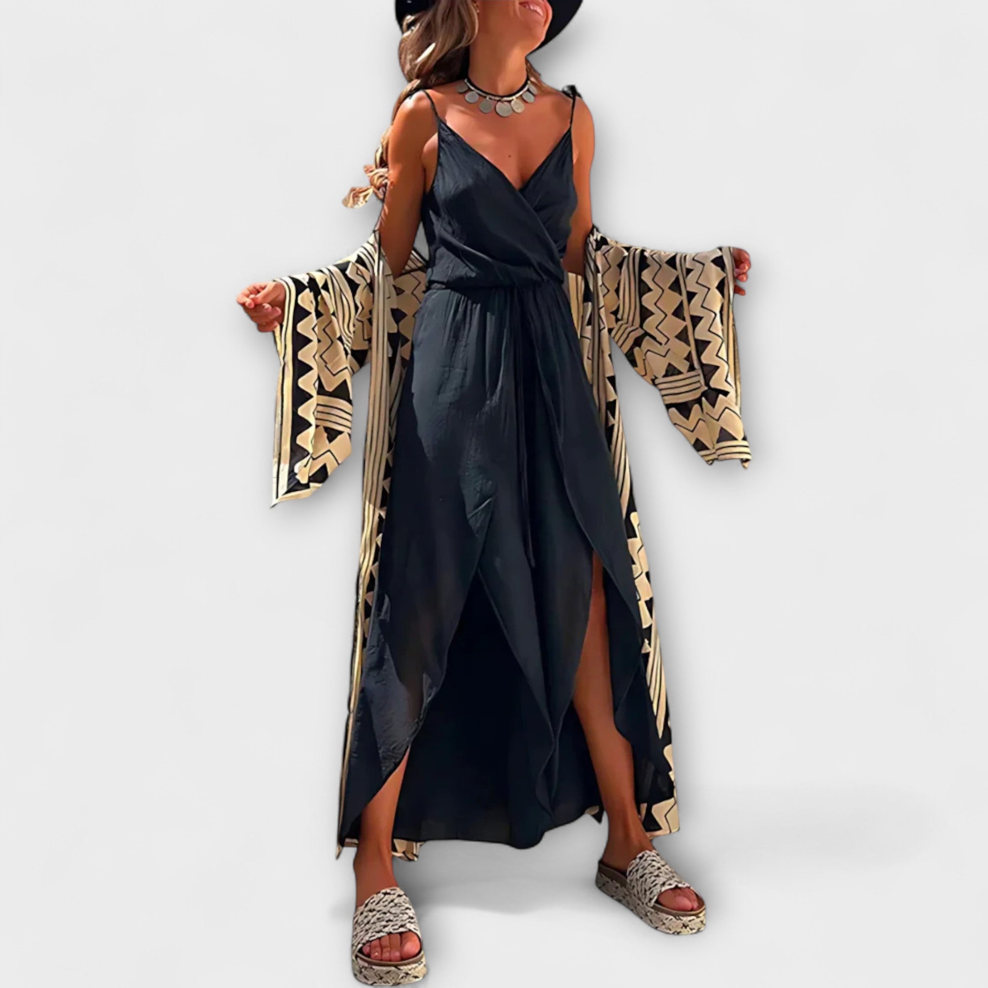 Anna - Donatila Zijde-split Jumpsuit
