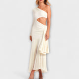 Alice - Opvallende Cutout-Franje-Maxi-Jurk
