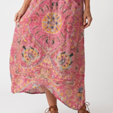Tilda | Abstracte Print Ontspannen Pocket Midi Jurk