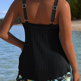 Carla - Gestreept Badpak met Strandshort