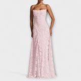 Emberly - Elegante Jacquard-Maxijurk