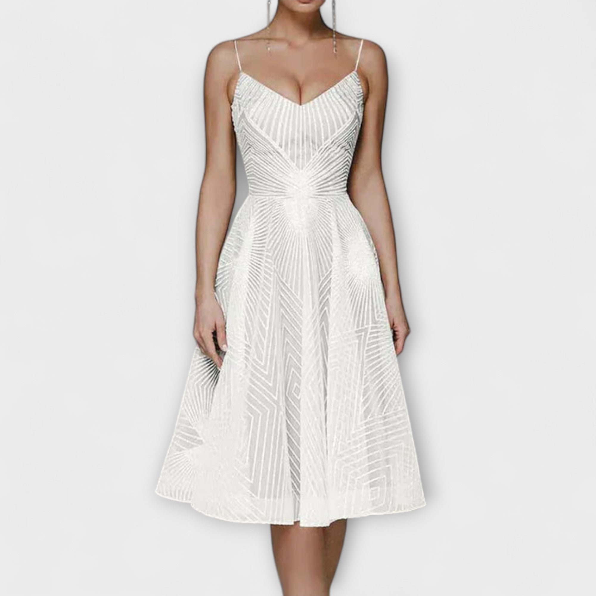 Elli - Dames Luxe Jurk met Borduursels