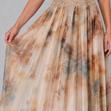 Elavenue | Maxijurk met halter en kanten taille