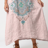 Kenza | Designer Paneel Relaxed Pocket Midi Jurk