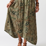 Aleta | Oversized Midi-jurk met Knopsluiting en Zakken