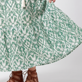 Ilara | Patroon V-Hals Tassel Midi Jurk
