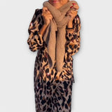 Luxe leopardprint jurk met V-hals