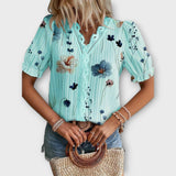 Emily - Modieuze Blouse met Puntige Uitsnede