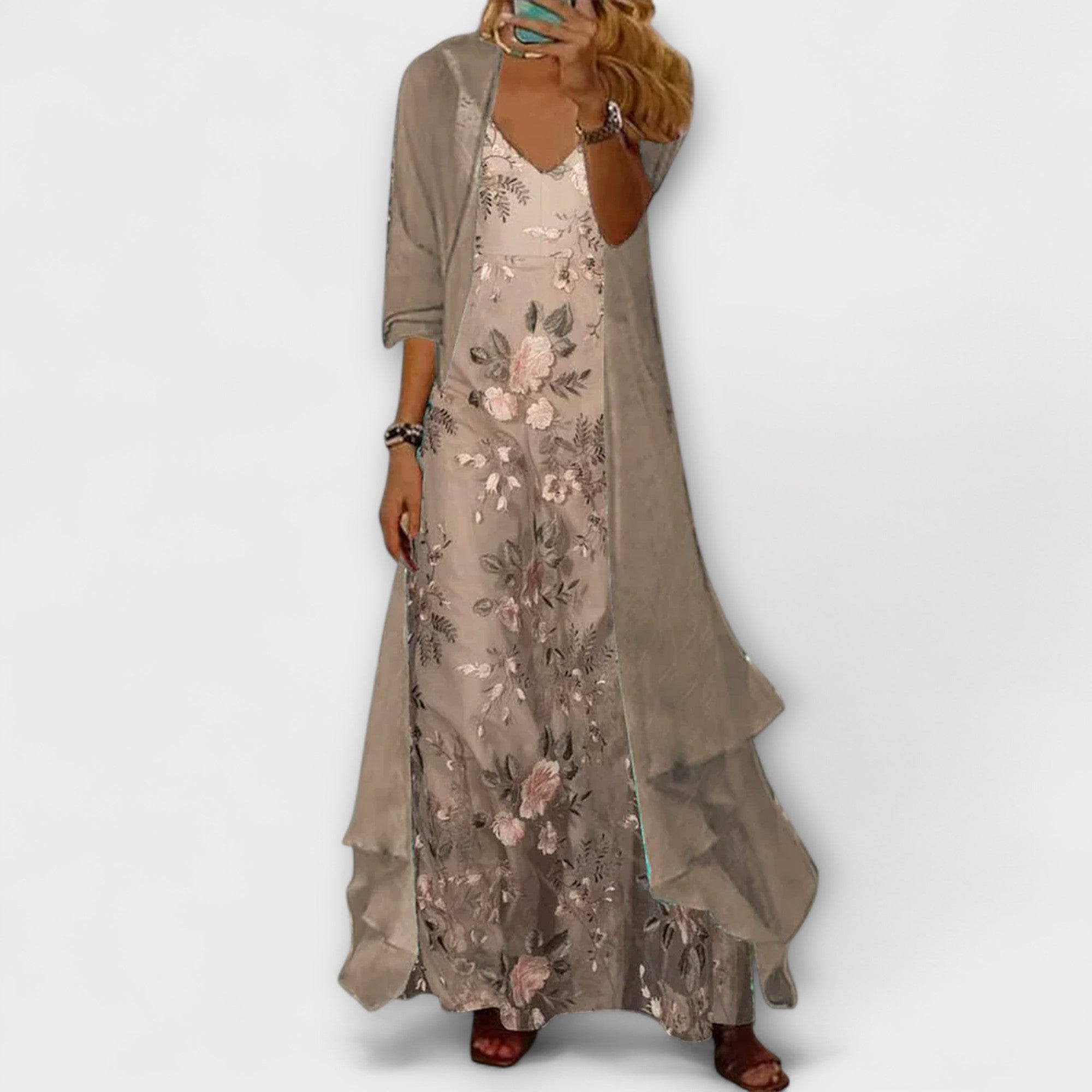 Mara - Maxikleed met Jacket (2-delig Set)