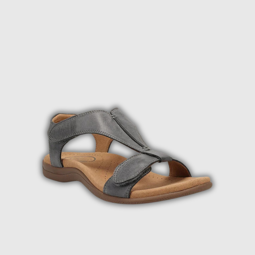 Lara | Leren sandalen met verstelbare sluiting en anatomisch voetbed