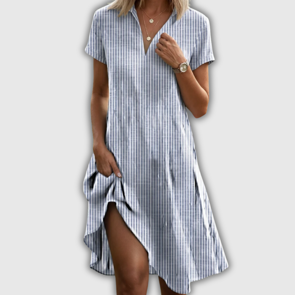 Daphne | Lichtgewicht Comfort Midi Jurk