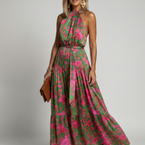Rowen | Drapé Halter Midi-jurk