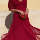 Luisa | Elegante lange feestjurk met V-hals