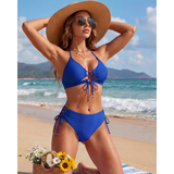 Nadia | Halter Bikini met Vetersluiting
