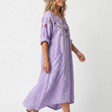 Tavi | Bloemen Oversized Pocket Midi Jurk