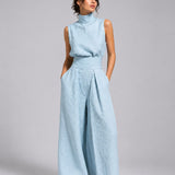 Salma™ | Elegante Tweedelige Zomerset met Wijde Broek