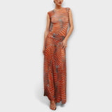 Phoenix - Schimmerende Golven-Mesh-Bodysuit