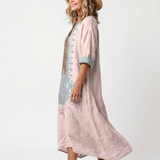 Kenza | Designer Paneel Relaxed Pocket Midi Jurk