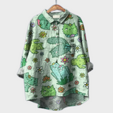 Magdalena - Handgemaakte Damesblouse met Bloemendessin