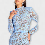 Freya - Elegante Midi-jurk van bloemige kant