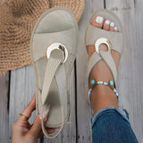 Skylar | Platte Sandalen Met Metalen Gesp