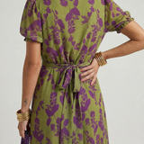 Virel | Ontspannen Bloemendesign Midi-jurk