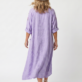Tavi | Bloemen Oversized Pocket Midi Jurk