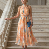 Elin | Zacht Halter-Midi-Jurk