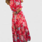 Miriam – Bloemenjurk met V-hals