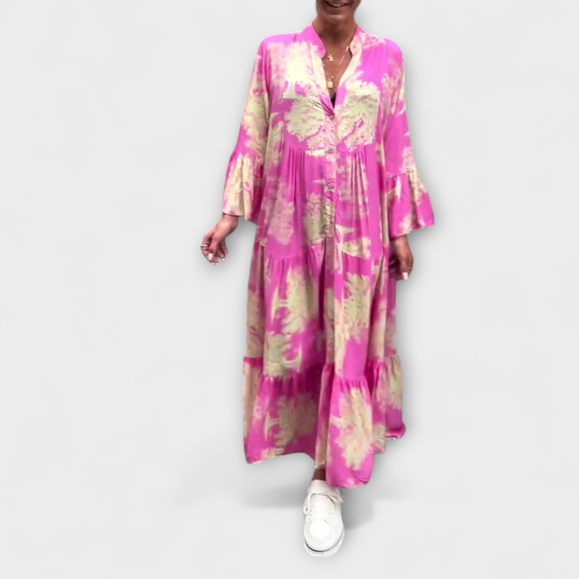Nerina - Elegante Bloemen-Maxijurk