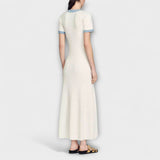 Alecia - Gestructureerde Maxi-jurk