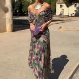 Luisa | Elegante lange feestjurk met V-hals