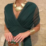 Luisa | Elegante lange feestjurk met V-hals