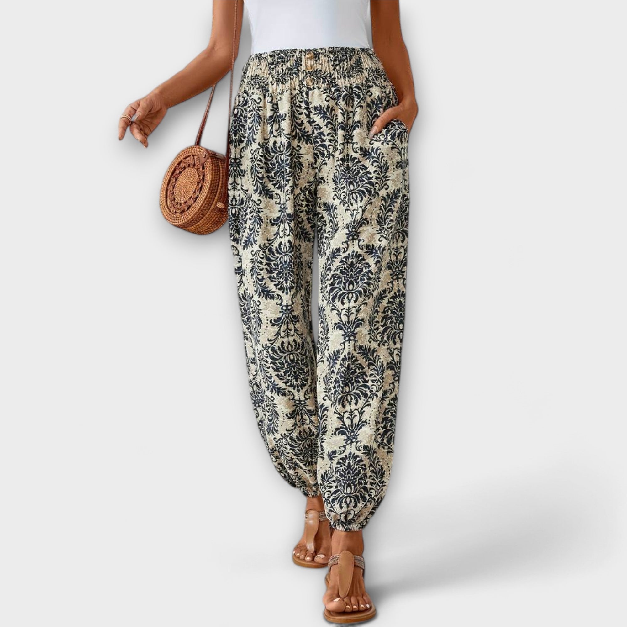Scarlett - Broek met etnische grafiek
